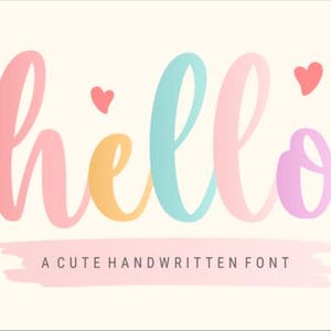 Hello Script-typsnitt: Elegant kalligrafi (nedladdningsbart typsnitt) Handskriftstypsnitt