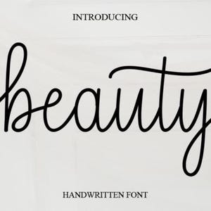Beauty Script Font: Elegant Calligraphy (Downloadable Font) Handwriting Fonts