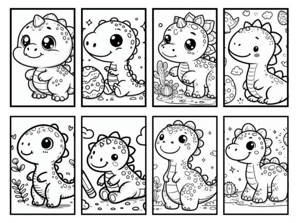 Adorable Baby Dinosaurs Coloring Book for Kids | 15 Pages of Fun - Etsy