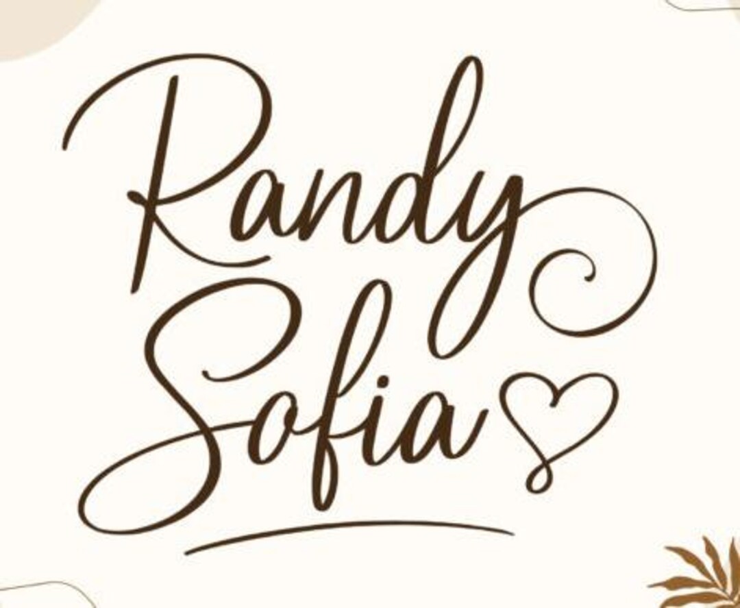 Randy Sofia Script Font: Romantic Calligraphy Typeface (downloadable ...