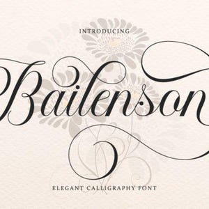 Police Bailenson Script : calligraphie élégante (police téléchargeable) polices d'écriture manuscrite