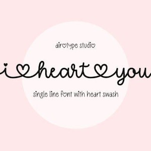 I Heart You Font (Script Font) Downloadable Font Best Fonts