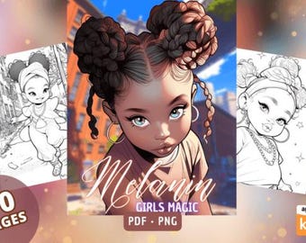Melanin Magic: Black Girl Coloring Book - 70 inspirerende pagina's!