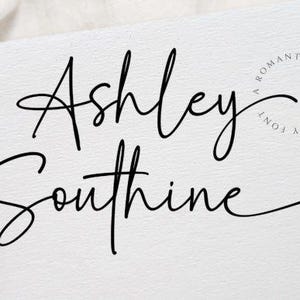 Ashley Southine Font (Script Font) Downloadable Font Best Fonts