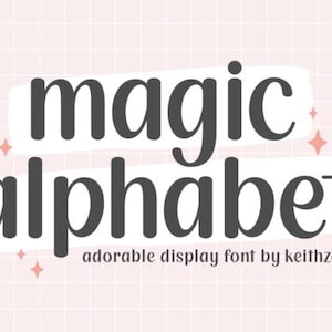 Magic Alphabet Font (Script Font) Downloadable Font Best Fonts