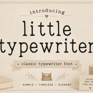Czcionka Little Typewriter Script: Elegancka kaligrafia (czcionka do pobrania) Czcionki pisma odręcznego