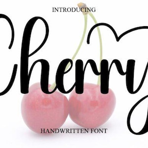 Cherry Font (Script Font) Downloadable Font Best Fonts
