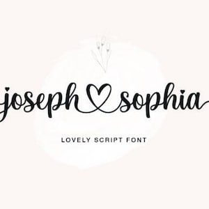 Joseph Sophia Font (Script Font) Downloadable Font Best Fonts
