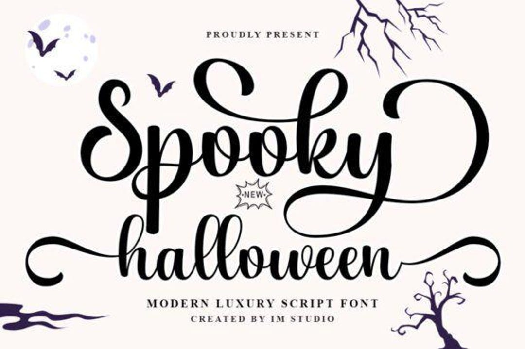 Spooky Halloween Script Font: Elegant Feminine Design (downloadable) - Etsy