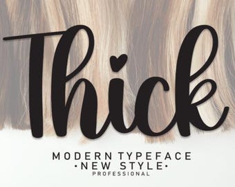 Thick Script Font: Modern Typeface