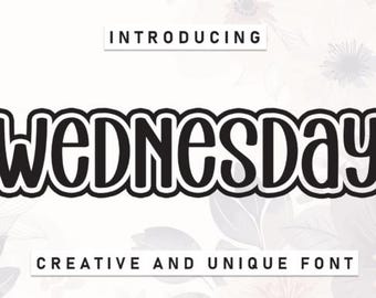 Wednesday Script Font: Downloadable Handwriting Typeface
