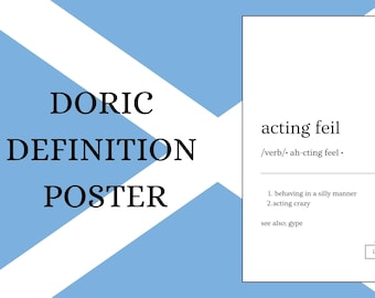 Definizione di Acting Feil Doric Art Print / Arredamento per la casa scozzese (PDF)