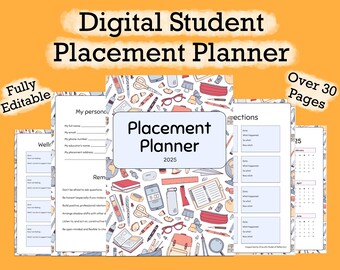 Edytowalny planer praktyk studenckich | Uniwersytet, opieka zdrowotna (PDF)