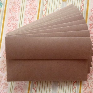 Personnalisable - Enveloppes papier KRAFT faites à la main : Pack-of-9 // N° 6 sz. (3-5/8 » X 6-1/2 ») Autocollant. Idéal pour les cadeaux de tous les jours et de vacances