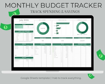 Monthly Budget Template: Income, Savings & Expense Tracker (Google Sheets)