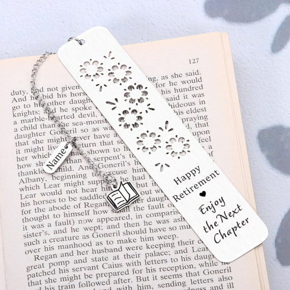 Custom Retirement Bookmark for Women Men 2026 Personalized Happy Retirement Farewell Gifts for Teacher Coworkers Boss  Lady Mom Grandparents