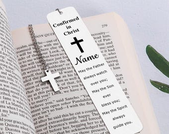 Personalized Easter Gifts Bookmark for kids First Communion Gifts for Boy Girls Christian Confirmation Present for Son Daughter from Mom Dad