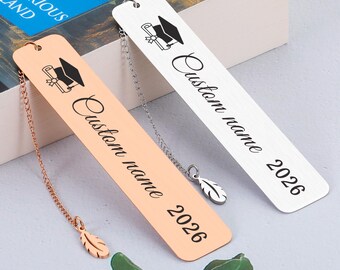 Personalized Graduation Gifts Bookmark Class of 2026 Senior Gifts for Him Her Inspirational Grad Gifts Students Gifts for High School
