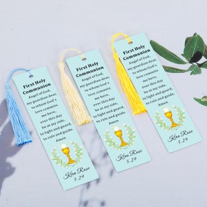 First Communion Bookmark Custom Communion Gifts for teenage Girls Daughter Son Boys Girls Spiritual Baptism Gifts Communion Christian Gifts