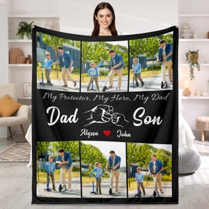 Vatertagsdecke für Papa Individuelle Foto-Decke Geschenke für Papa Großvater Papa Geburtstagsgeschenk von Tochter Sohn Bild Decke Opa Geschenk
