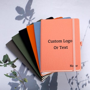 Aangepast tekstlogo fotonotitieboekje, gepersonaliseerd naamnotitieboekje, aangepast dagboek voor man vrouw, gegraveerd leren dagboek, bedankje voor hem