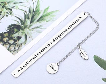 Bookmark for Women Teacher Boss Lady Custom Reading Gift for Book Lovers Gifts for bff Bestie Bookmark for Wife Daughter Girls Aunt Female