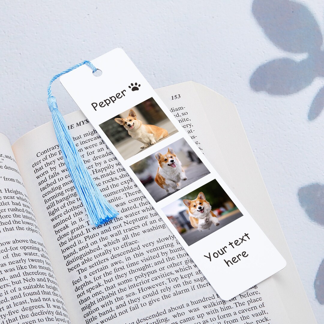 Custom Dog Photo Bookmark Personalized Name Text Pet Lover Gift, Pet ...