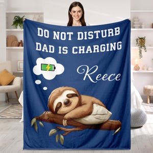 Personalisierte Namen Decke Geschenke für Papa, Papa Geburtstagsgeschenk von Tochter Sohn, lustiges Geschenk für Vater Papa Daddy, Vatertag, Thanksgiving
