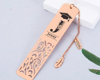 Class of 2026 Personalized Name Bookmark Graduation Gifts for Him Her High School College Master Nurse Graduate Medical Students Gifts