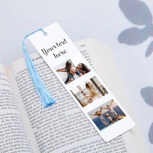 Marcador de fotos familiar personalizado con borla Marcador de fotos personalizado para novio, esposo, cumpleaños, Navidad, regalo de San Valentín