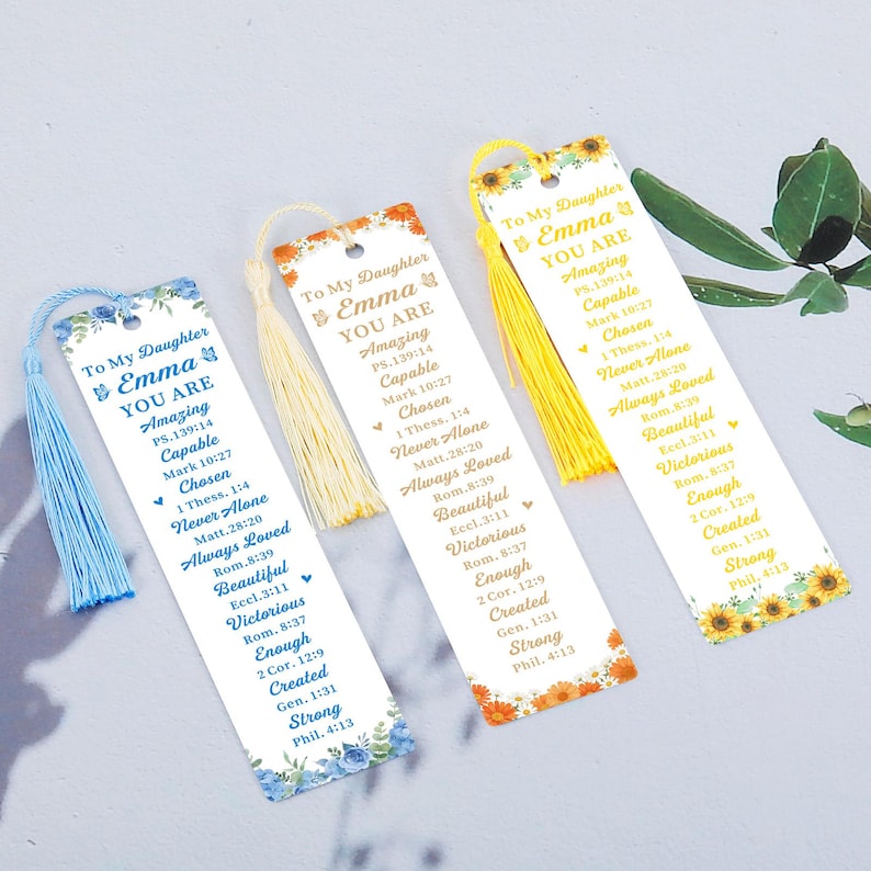 Custom Daughter Bookmark Gifts Personalized Name Back to School Gifts for Kids from Mom Dad 16th 18th 21st Birthday Gift for Teen Girls Style 5