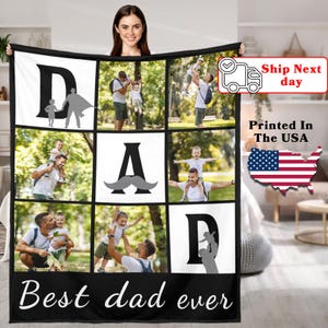 Benutzerdefinierte Foto Decke Geschenke für Papa, Decke für Papa Papa Vater, Fleecedecke für Opa Großvater, Geburtstagsgeschenke, Vatertag