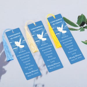 Custom Christian Gifts for Daughter Son First Communion Bookmark Spiritual Baptism Gifts for Boys Girls Confirmation First Communion Gifts