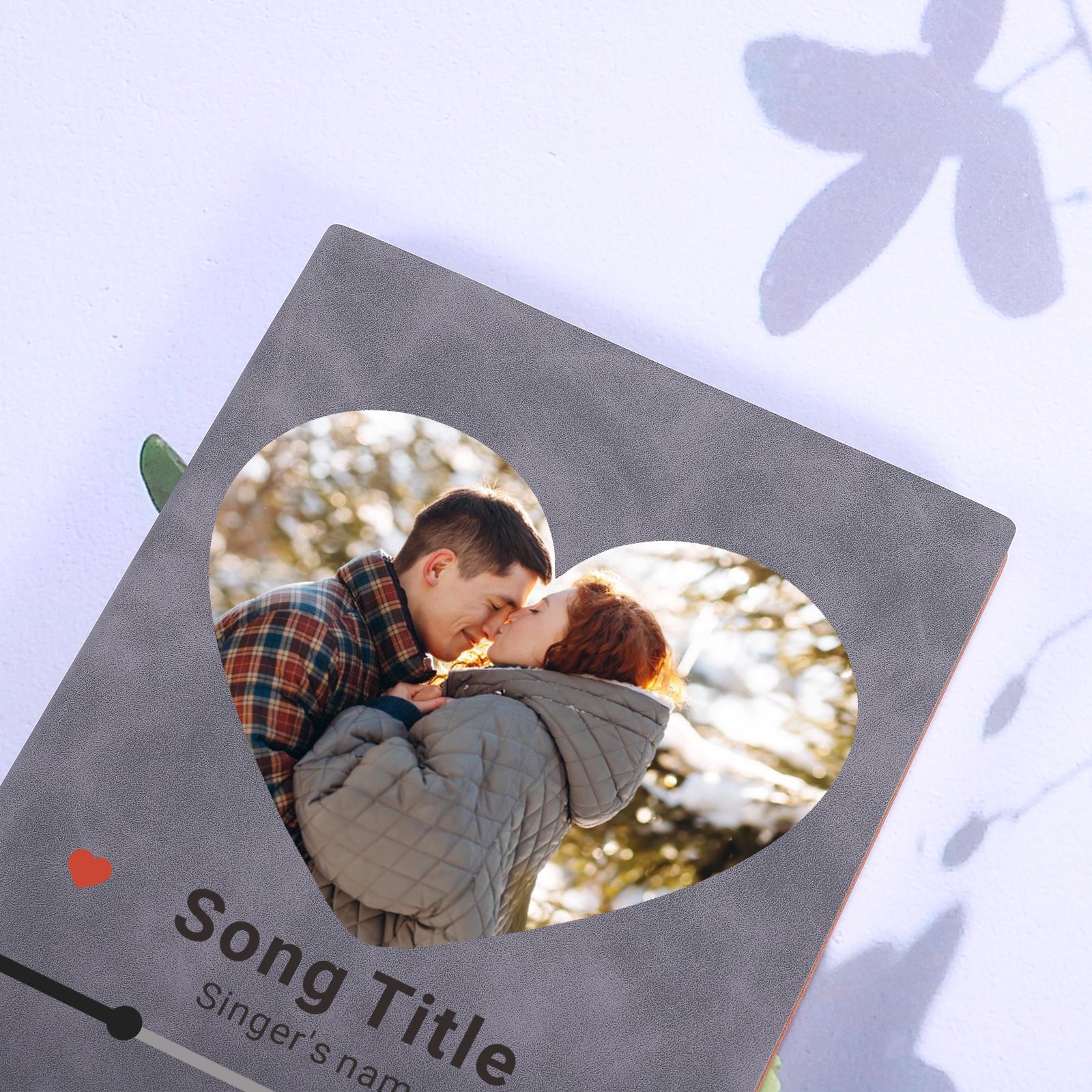 Personalized Notebook, Custom Photo Notebook, Engraved Leather Journal, Couples Christmas Gifts, Anniversary Gifts for Boyfriend Girlfriend
