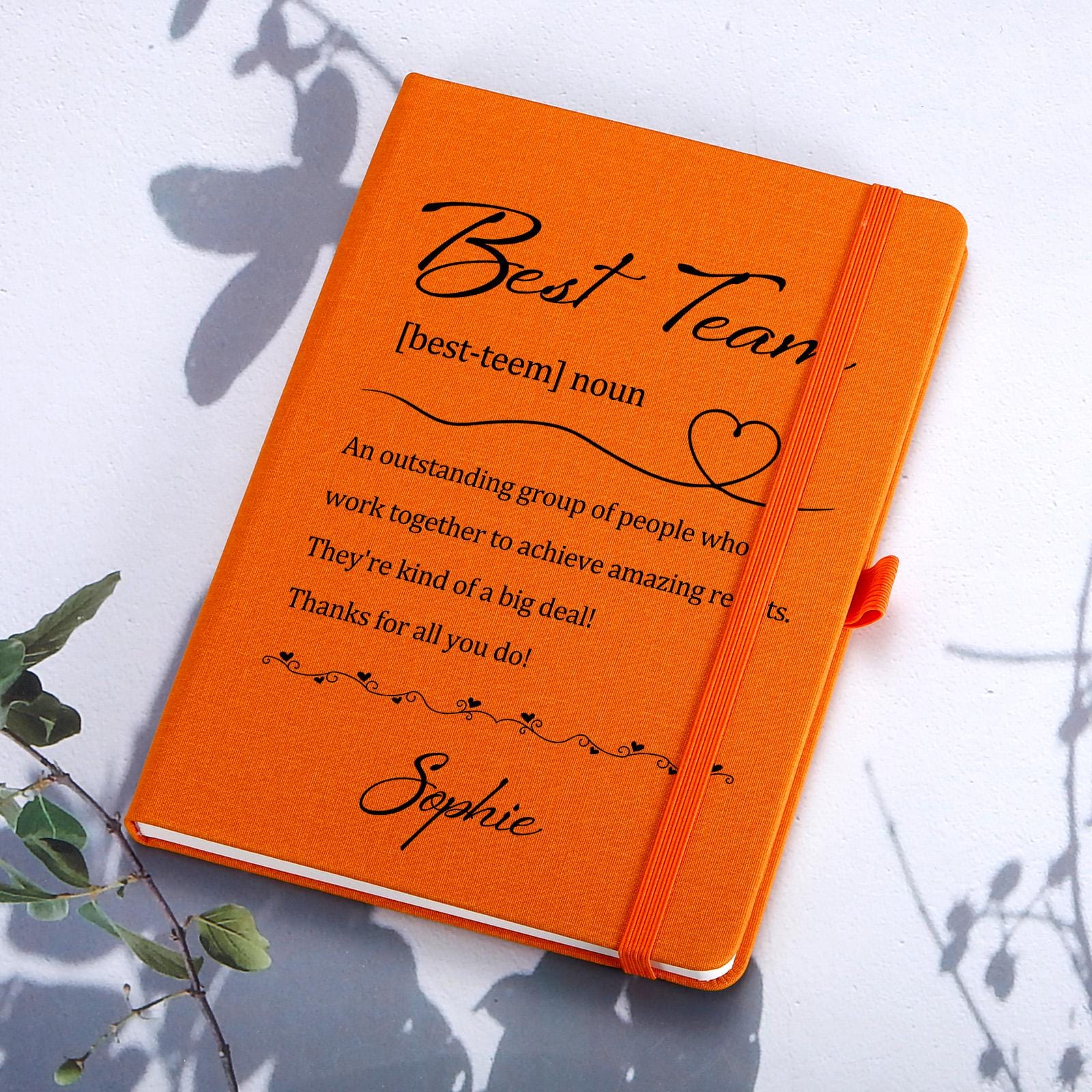 Personalized Best Team Journal Gifts, Custom Coworker Gifts for Man Woman, Employee Annual Meeting Gifts, Thank You gifts for Coworkers