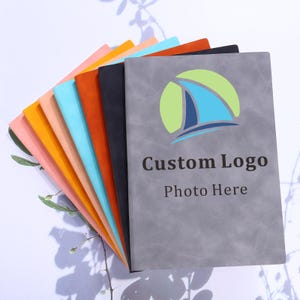 Custom Notebooks, Custom Logo Journal, Personalized Thank You Gift for Employee, Small Business Company Gifts, Corporate Gifts for Clients