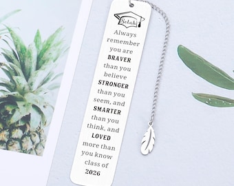 Custom Graduation Gifts 2026 Bookmarks for Women Men Boys Girls Class of 2026 Gifts Senior High School Grad Gifts for Law Nursing School