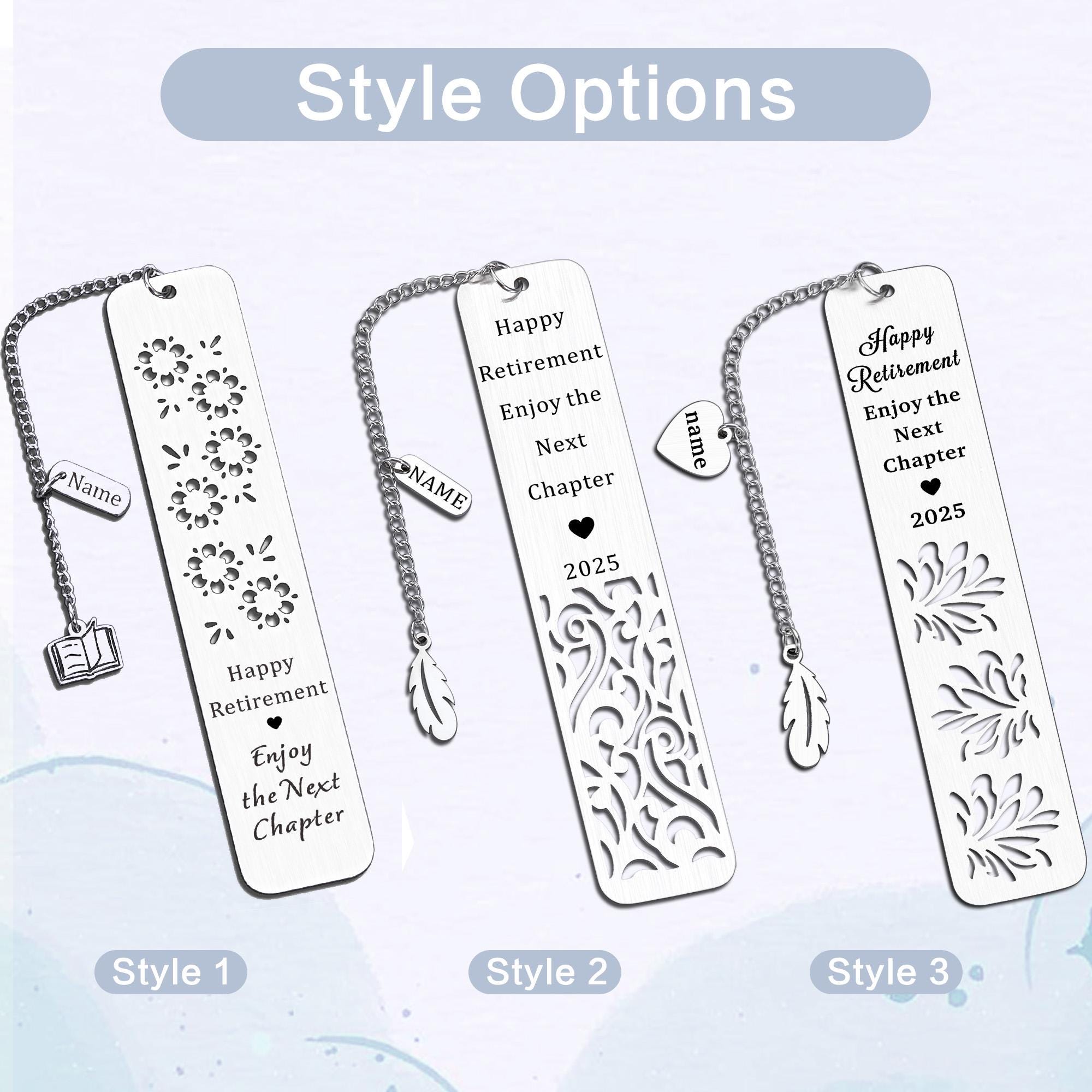 Custom Retirement Bookmark for Women Men 2025 Personalized Happy Retirement Farewell Gifts for Teacher Coworkers Boss  Lady Mom Grandparents