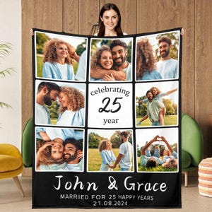 Coperta personalizzata con foto, regali di fidanzamento e matrimonio per moglie e marito, regali di anniversario, compleanno e matrimonio per coppia, fidanzata e fidanzato