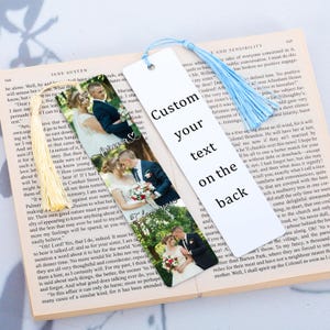 Custom Photo Bookmark Wedding Bulk Bookmark Personalized Bridal Shower Favors Anniversary Gift for Boyfriend Men Valentines Day Couple Gifts