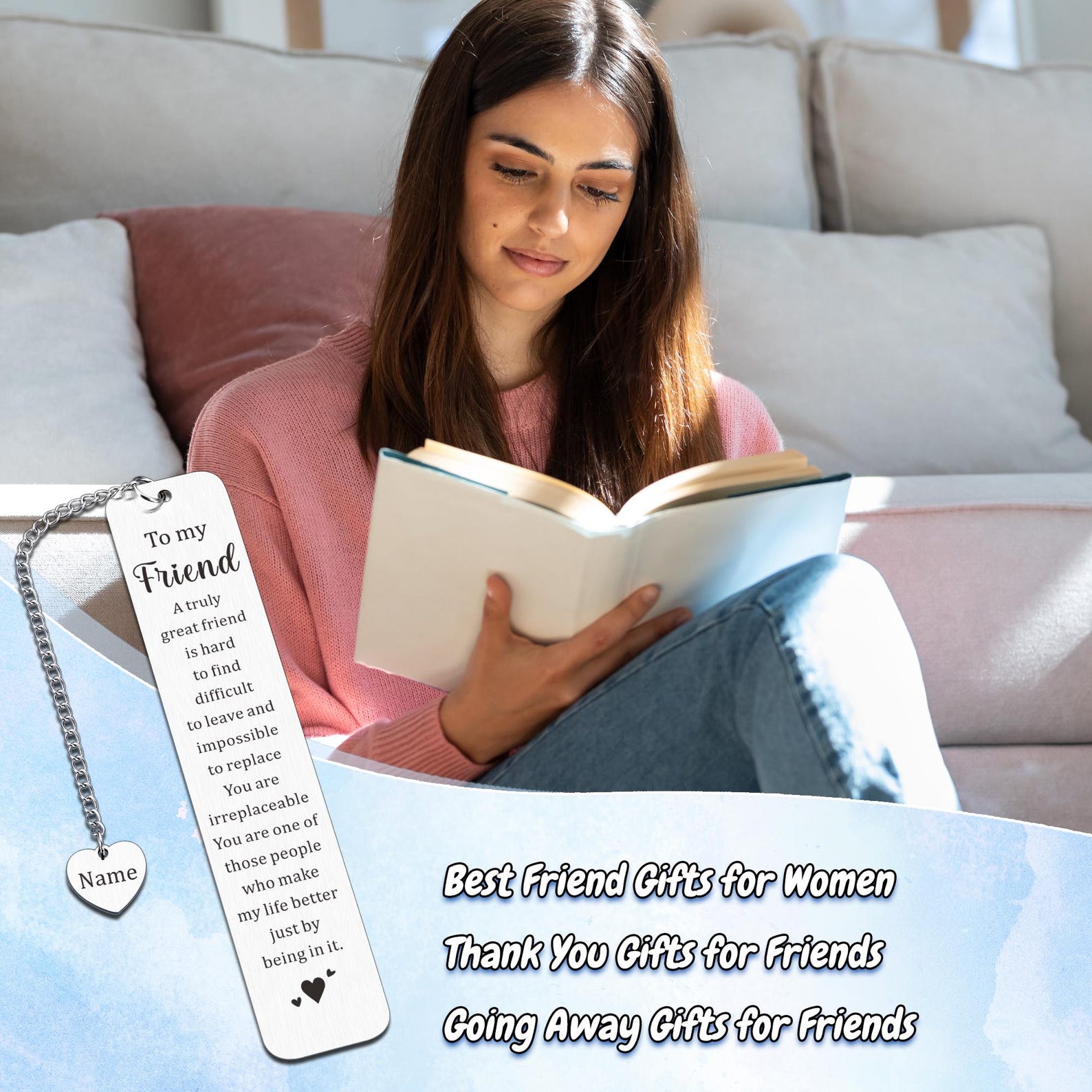 Custom Name Friend Bookmark Gifts for Best Friend Personalized ...