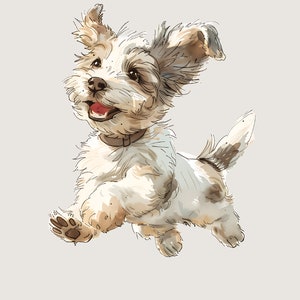 Quirky Dog Clipart PNG Bundle Whimsical Dogs Sublimation Clip Art ...