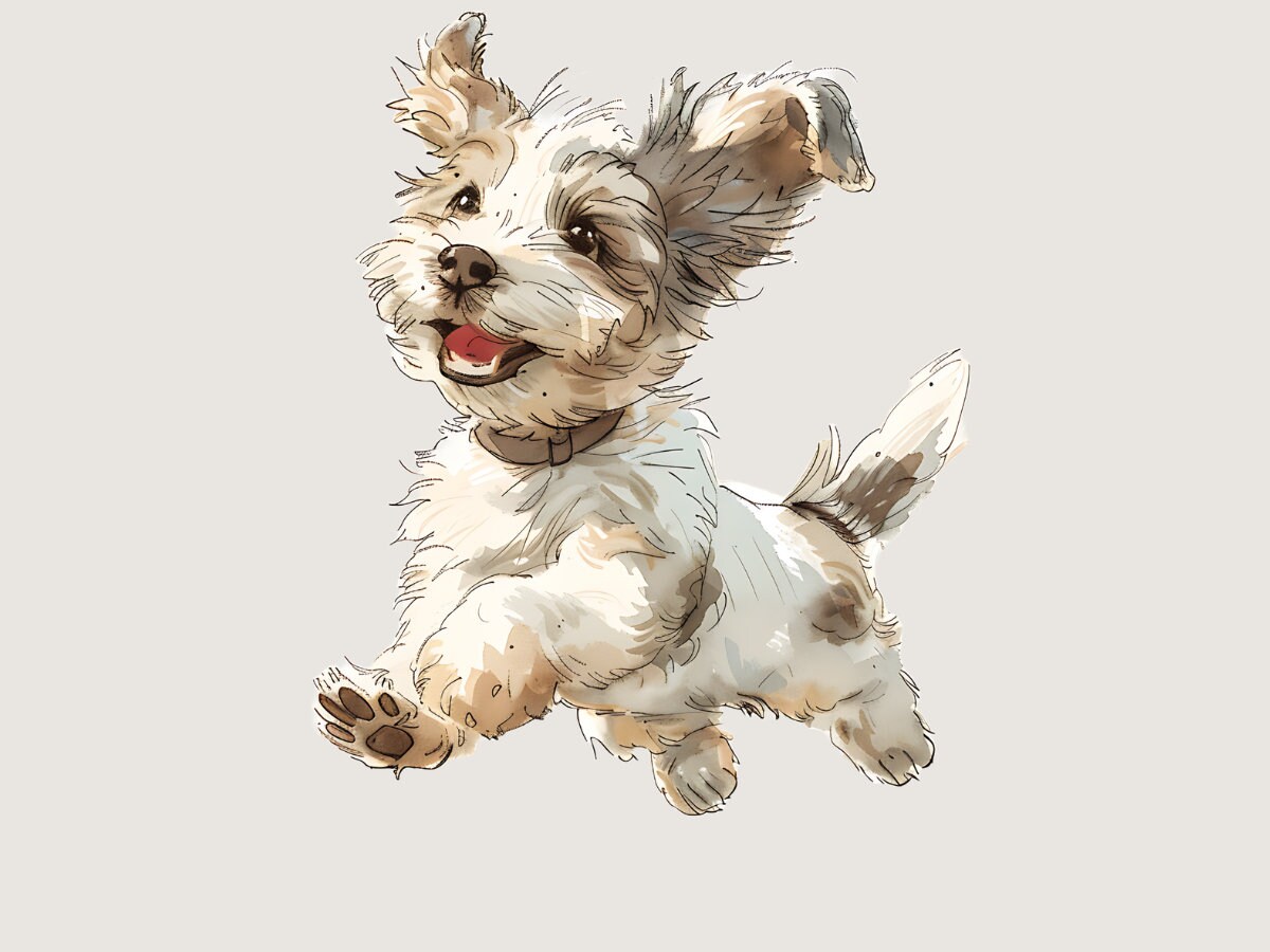 Quirky Dog Clipart PNG Bundle Whimsical Dogs Sublimation Clip Art ...