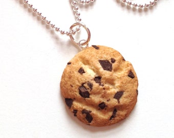 Food Jewelry, Scented Chocolate Chip Cookie Necklace, Gift For Her, Food Necklace, Sister Gift, Daughter Gift From Mom, Foodie Gift