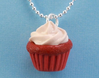 Food Jewelry, Scented Red Velvet Cupcake Necklace, Mom Gift From Daughter, Mothers Day Gift From Daughter, College Graduation Gift For Her