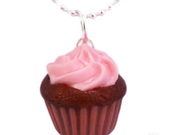 Voedsel sieraden geurende aardbei chocolade cupcake ketting polymeer klei miniatuur kawaii hanger verjaardagscadeau