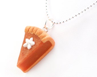 Food Jewelry, Scented Pumpkin Pie Necklace, Mom Gift From Daughter, Mothers Day Gift From Daughter, Food Necklace, Thanksgiving, Foodie Gift