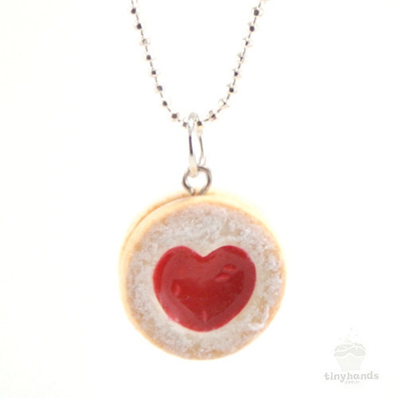 Food Jewelry Scented Heart Cookie Necklace Valentine's Etsy