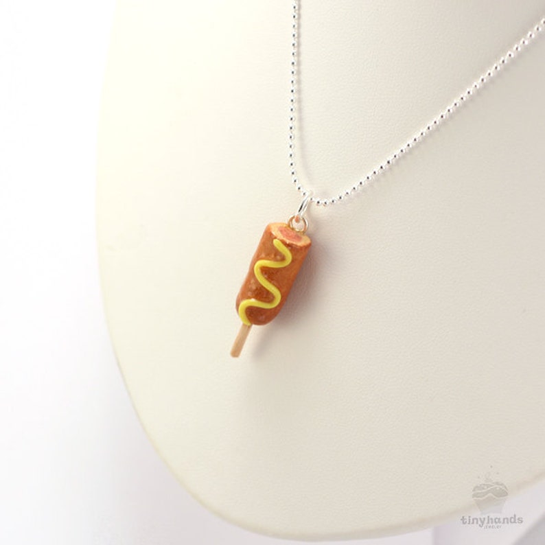 Scented Corn Dog Necklace Food Jewelry Miniature Food Etsy