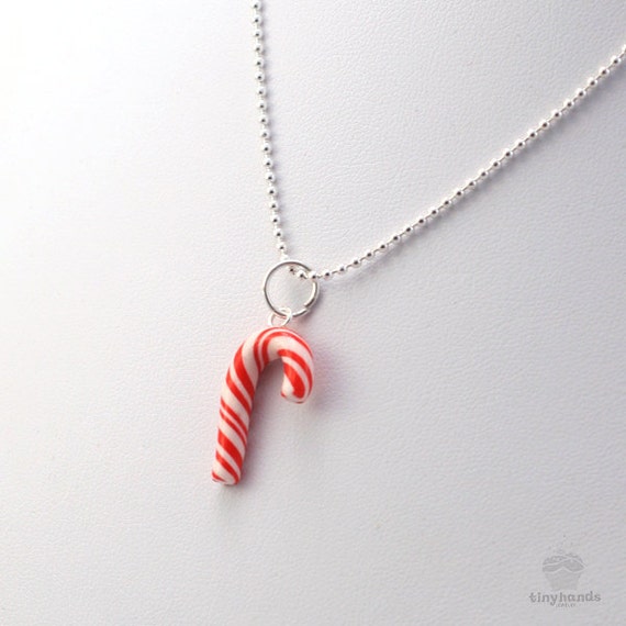 JEWELEXCESS Accent Genuine White Diamonds Candy Cane with Ribbon Penda –  Jewelexcess